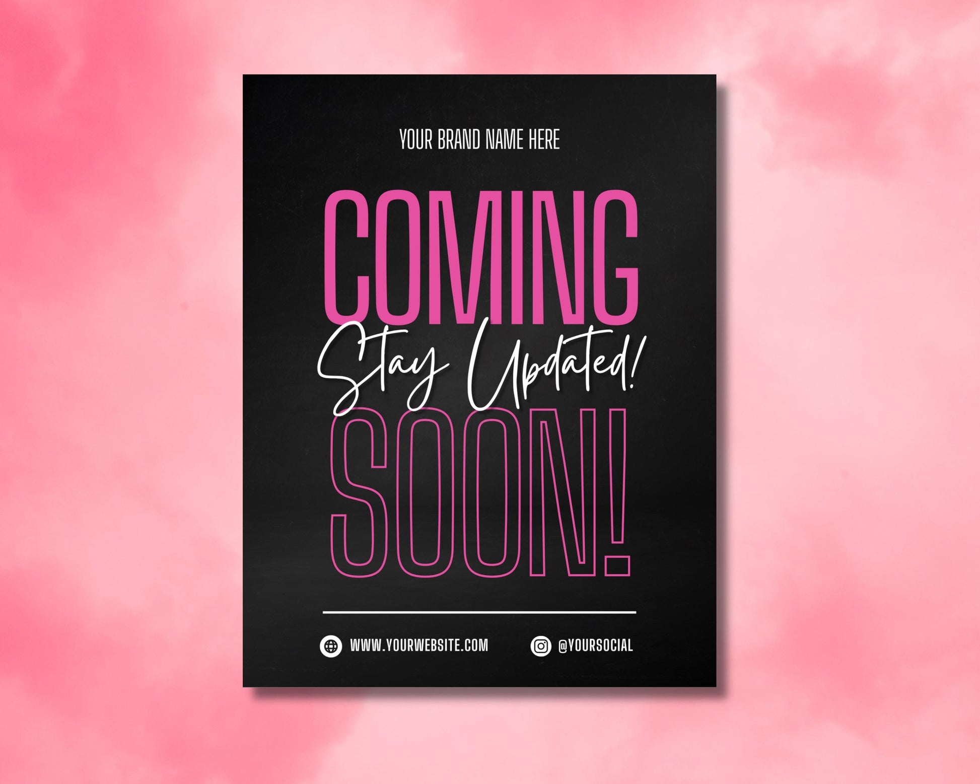 Coming Soon
Grand Opening
New Business
Product Launch
Business Marketing
Small Business
Digital Download
Editable Template
Social Media Kit
Instagram Post
Facebook Post
Sale Announcement
Shop Update
Event Announcement
Pink Black Flyer
Modern Design
Brand Marketing
Instant Download
Canva Template
Coming Soon flyer
Grand opening template
Business launch marketing
Editable coming soon poster
Social media coming soon
Instagram coming soon
Facebook coming soon
Pink and black design