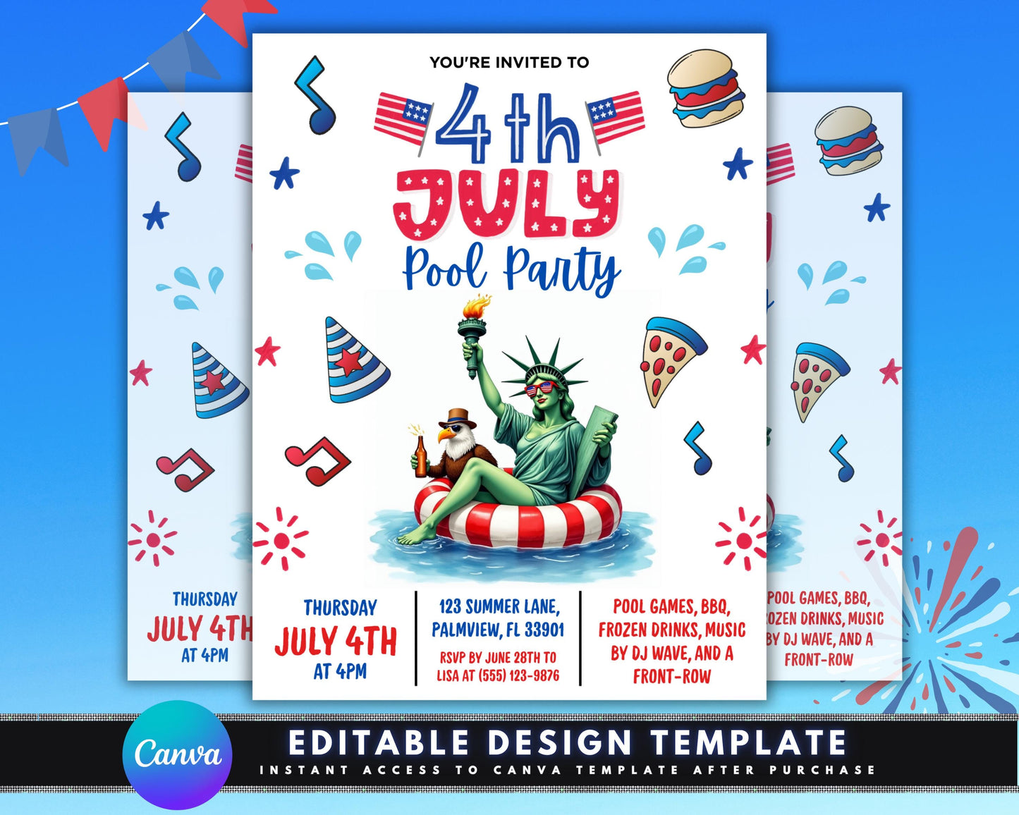 4th of july
pool party
independence day
july 4th party
patriotic party
bbq invitation
summer party
digital download
editable template
printable invite
red white blue
american party
family party
kids party
pool party evite
customizable invite
instant download
lady liberty
stars stripes
summer fun
water party
outdoor party
independence day celebration
july 4th holiday
summer bash
backyard party
bbq and pool games