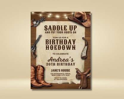 Western Party
Hoedown Party
Birthday Invitation
Cowboy Party
Cowgirl Party
Rustic Invite
Country Party
Barn Dance
Digital Download
Editable Template
Printable Invite
Adult Birthday
30th Birthday
Evite Template
Wild West Party
Saddle Up
Boots On
Barnyard Bash
Custom Invitation
Instant Download
Shindig Invite
Line Dance Party