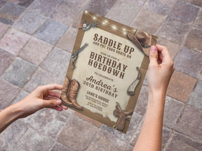 Western Party
Hoedown Party
Birthday Invitation
Cowboy Party
Cowgirl Party
Rustic Invite
Country Party
Barn Dance
Digital Download
Editable Template
Printable Invite
Adult Birthday
30th Birthday
Evite Template
Wild West Party
Saddle Up
Boots On
Barnyard Bash
Custom Invitation
Instant Download
Shindig Invite
Line Dance Party