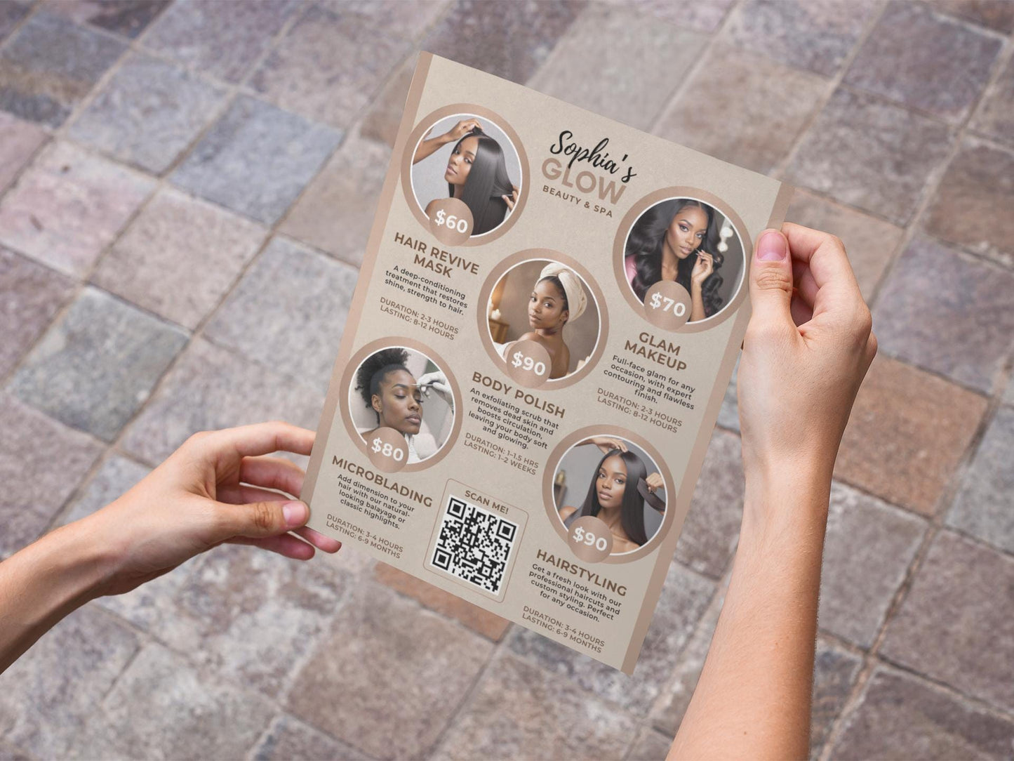 beauty salon flyer
spa services template
esthetician marketing
beauty business card
salon price list
skincare flyer
hair salon flyer
makeup artist ad
beauty promotion
glow facial & massage
scalp & hair therapy
skin brightening
brow & eye glam
classic & gel nails
brazilian wax
hair revive mask
body polish
microblading
hairstyling
glam makeup
beauty salon price list
spa services marketing
facial service flyer
nail salon business card
waxing service menu
glam makeup pricing
hair styling promotion