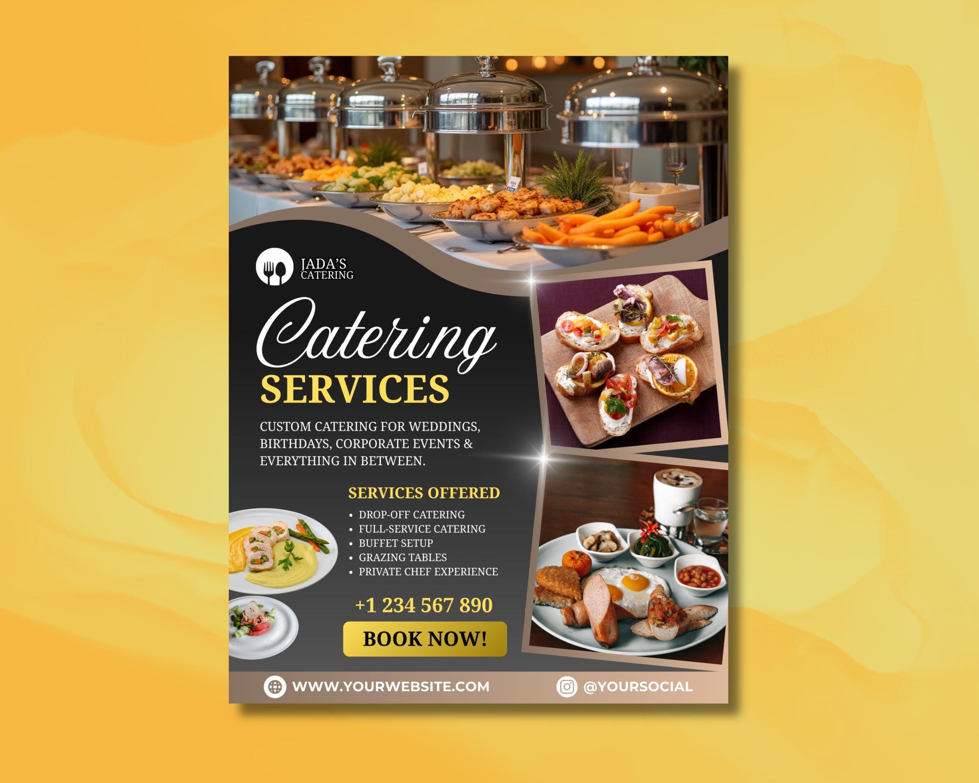Catering flyer
Catering template
Catering services
Business flyer
Event planner
Wedding catering
Birthday catering
Corporate event
Food service
Private chef
Marketing material
Small business
Editable template
Canva template
Instant download
Digital download
Business marketing
Promotional flyer
Food business
Restaurant flyer
Event promotion
Custom catering
Party planning
Food industry
Business branding