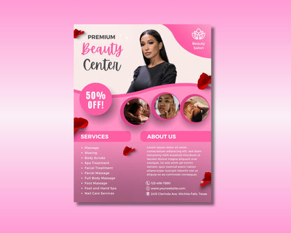 Beauty Flyer
Salon Flyer
Spa Flyer
Beauty Salon
Spa Services
Facial Offer
Massage Flyer
Waxing Flyer
Nail Care
Body Scrub
Spa Treatment
Aesthetician
Canva Template
Digital Flyer
Printable Flyer
Salon Marketing
Beauty Business
Price List
Service Menu
Small Business
Promotional
Beauty Deals
50% Off Flyer
Beauty Center