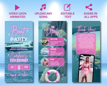 Boat Party
Birthday Invitation
Yacht Party
Animated Invite
Digital Invitation
Editable Template
Evite Template
Video Invitation
Summer Party
Adult Birthday
Party Evite
Electronic Invite
Mobile Invitation
Text Message Invite
Nautical Theme
Ocean Party
Cruise Party
Custom Invitation
Downloadable
Boat Party
Yacht Party
Summer Gathering
Beach Party
Waterfront event
Nautical event