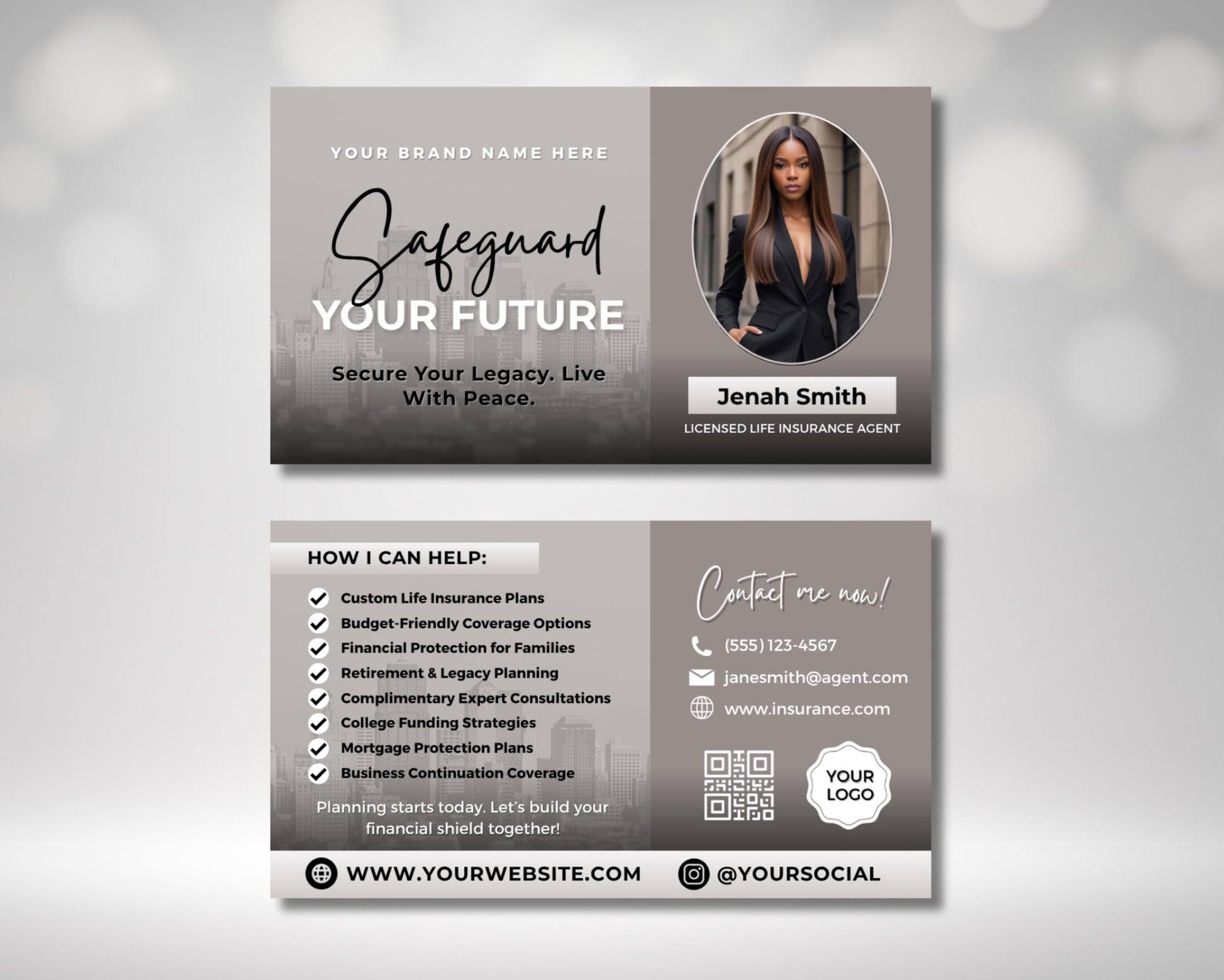 Business Card
Insurance Agent
Life Insurance
Financial Advisor
Financial Planner
Editable Card
Canva Template
Digital Card
Professional Card
Modern Business
Contact Card
Networking Card
Wealth Management
Retirement Plan
Legacy Planning
Custom Card
Small Business
Agent Marketing
Business Template
Grey Business Card