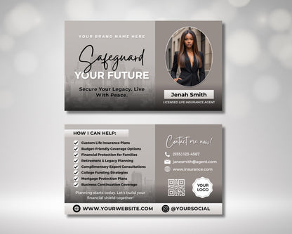 Business Card
Insurance Agent
Life Insurance
Financial Advisor
Financial Planner
Editable Card
Canva Template
Digital Card
Professional Card
Modern Business
Contact Card
Networking Card
Wealth Management
Retirement Plan
Legacy Planning
Custom Card
Small Business
Agent Marketing
Business Template
Grey Business Card