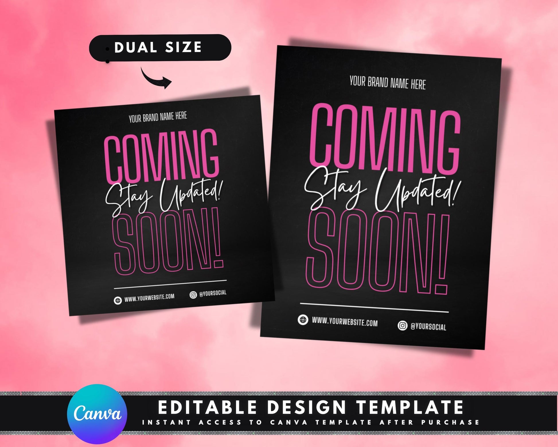 Coming Soon
Grand Opening
New Business
Product Launch
Business Marketing
Small Business
Digital Download
Editable Template
Social Media Kit
Instagram Post
Facebook Post
Sale Announcement
Shop Update
Event Announcement
Pink Black Flyer
Modern Design
Brand Marketing
Instant Download
Canva Template
Coming Soon flyer
Grand opening template
Business launch marketing
Editable coming soon poster
Social media coming soon
Instagram coming soon
Facebook coming soon
Pink and black design