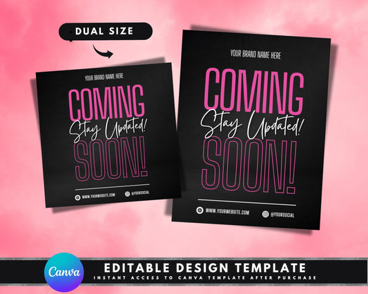 Coming Soon
Grand Opening
New Business
Product Launch
Business Marketing
Small Business
Digital Download
Editable Template
Social Media Kit
Instagram Post
Facebook Post
Sale Announcement
Shop Update
Event Announcement
Pink Black Flyer
Modern Design
Brand Marketing
Instant Download
Canva Template
Coming Soon flyer
Grand opening template
Business launch marketing
Editable coming soon poster
Social media coming soon
Instagram coming soon
Facebook coming soon
Pink and black design