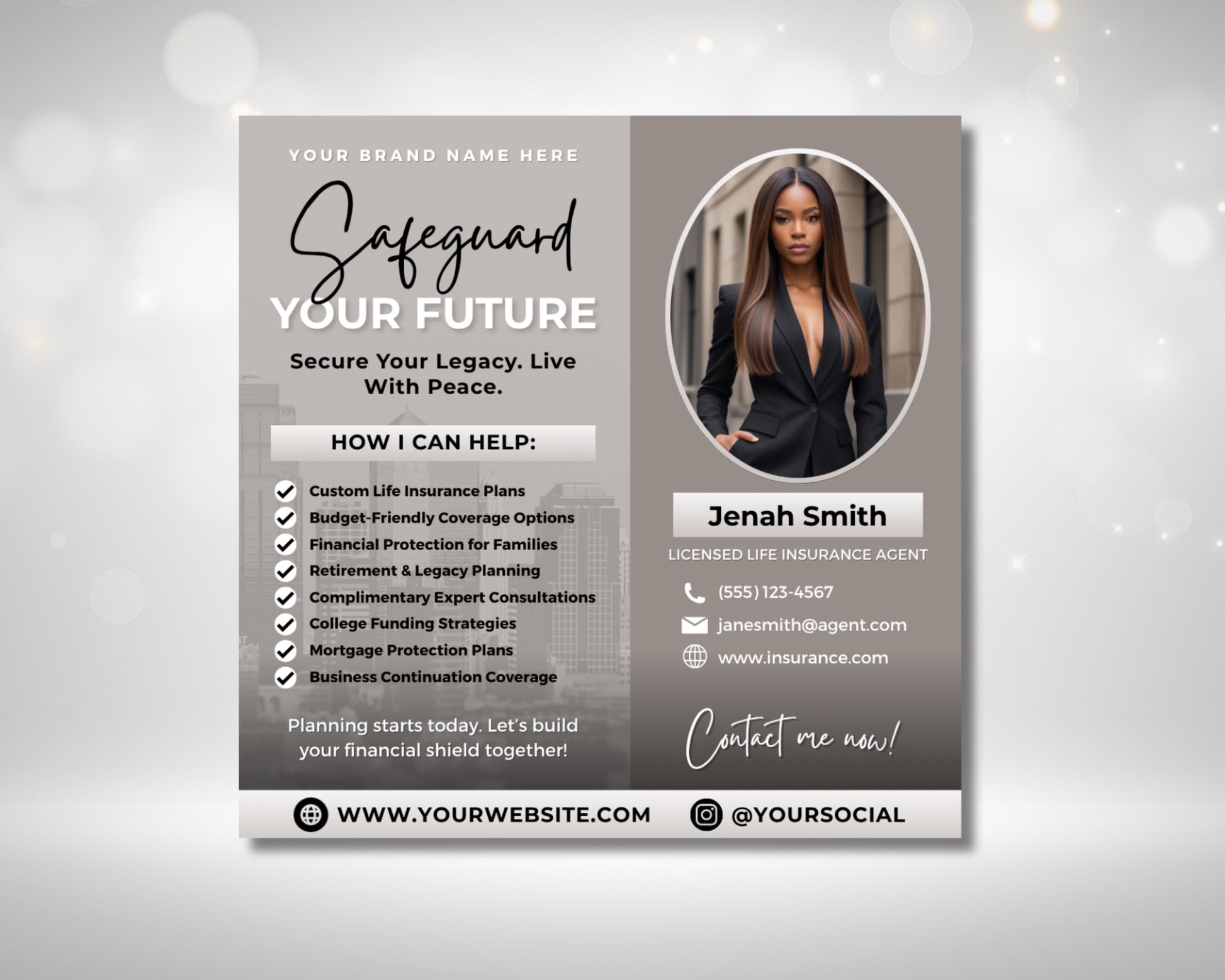 Life Insurance
Insurance Agent
Financial Advisor
Financial Planning
Business Flyer
Marketing Template
Editable Flyer
Digital Download
Small Business
Lead Magnet
Branding Kit
Retirement Planning
Legacy Planning
Business Promotion
Social Media Kit
Custom Flyer
Professional Flyer
Instant Download
Canva Template
Modern Design
Black White Grey
Financial Services
Life insurance agent flyer
Financial advisor marketing template
Editable insurance flyer
Digital life insurance flyer
Professional business