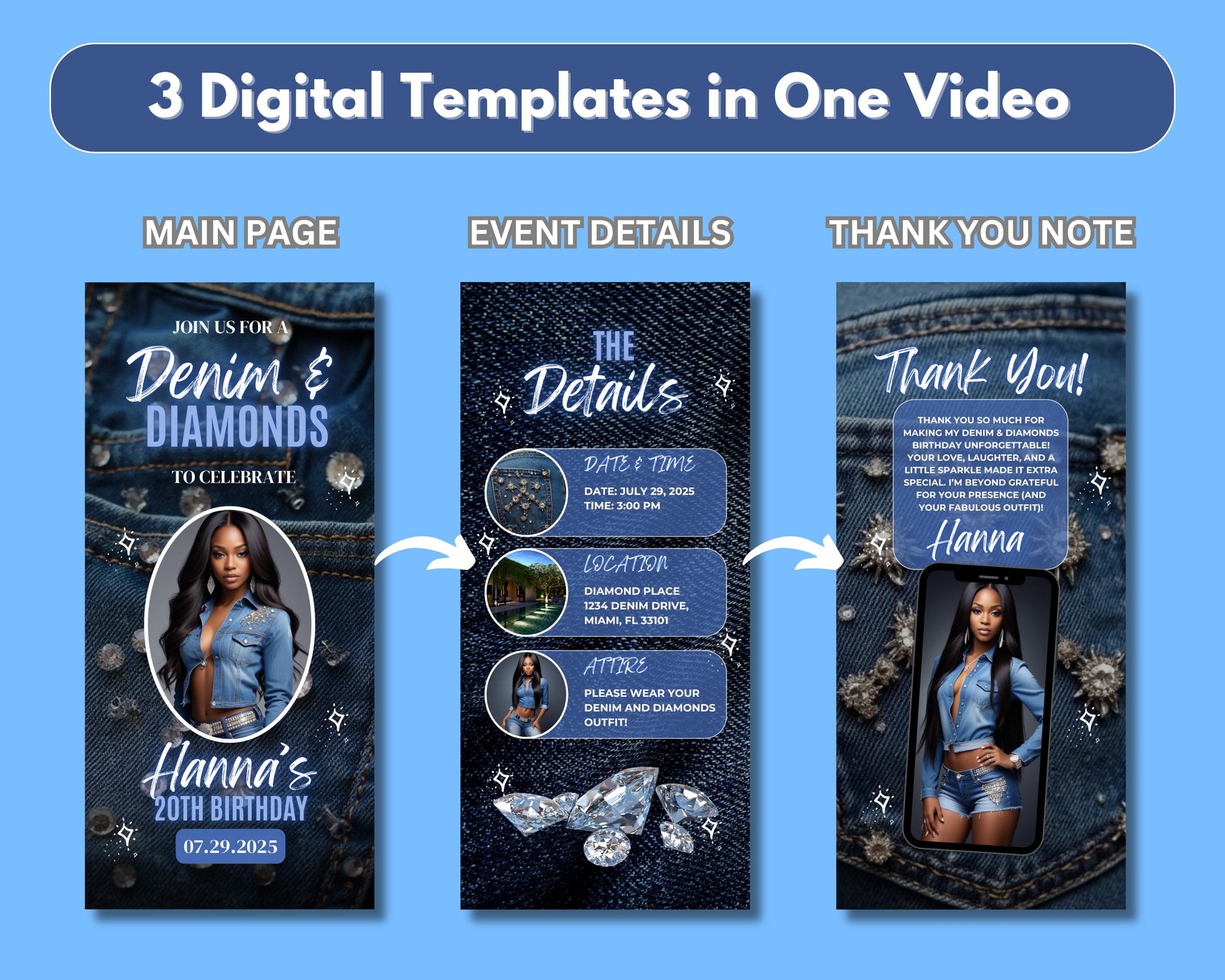 Animated Invite
Video Invitation
Digital Invitation
Denim & Diamonds
Birthday Invitation
Glam Party
Elegant Party
Evite Template
Mobile Invitation
Text Message Invite
Diamond Theme
Instant Download
20th Birthday
Video Evite
Party Invitation
Unique Invite
Animated Invite
Video Invitation
Digital Invitation
Denim & Diamonds
Birthday Invitation
Glam Party
Milestone Birthday
Diamond Theme
Instant Download
Elegant Party
Blue Birthday
Party Video
Unique Invite
Special Occasion