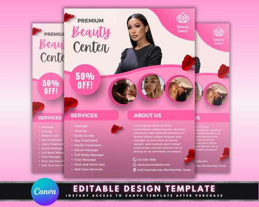 Beauty Flyer
Salon Flyer
Spa Flyer
Beauty Salon
Spa Services
Facial Offer
Massage Flyer
Waxing Flyer
Nail Care
Body Scrub
Spa Treatment
Aesthetician
Canva Template
Digital Flyer
Printable Flyer
Salon Marketing
Beauty Business
Price List
Service Menu
Small Business
Promotional
Beauty Deals
50% Off Flyer
Beauty Center