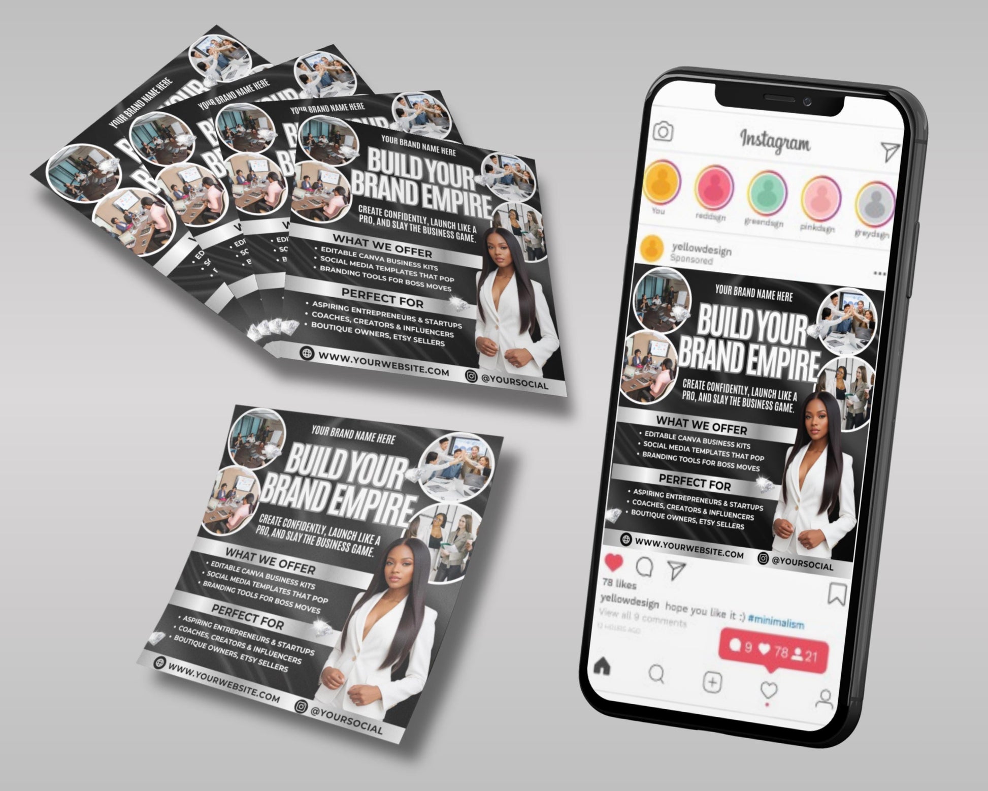 Business Coach Flyer, DIY Flyer Template Design, Business Consultant Flyer, Entrepreneur Flyer, Premade Build Your Brand Consultation Flyer