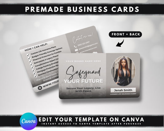 Business Card
Insurance Agent
Life Insurance
Financial Advisor
Financial Planner
Editable Card
Canva Template
Digital Card
Professional Card
Modern Business
Contact Card
Networking Card
Wealth Management
Retirement Plan
Legacy Planning
Custom Card
Small Business
Agent Marketing
Business Template
Grey Business Card