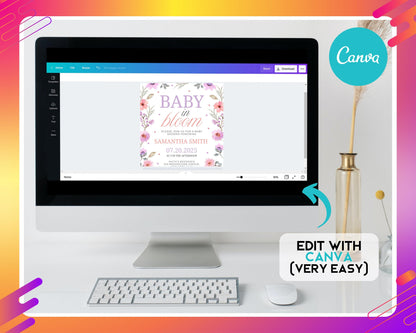 Baby in Bloom
Baby Shower
Baby Shower Invite
Floral Baby Shower
Girl Baby Shower
Pink Purple Shower
Editable Invite
Canva Template
Printable Invite
Digital Invite
Spring Shower
Gender Neutral
Floral Invite
Boho Baby Shower
New Baby
Baby Girl
Baby Boy