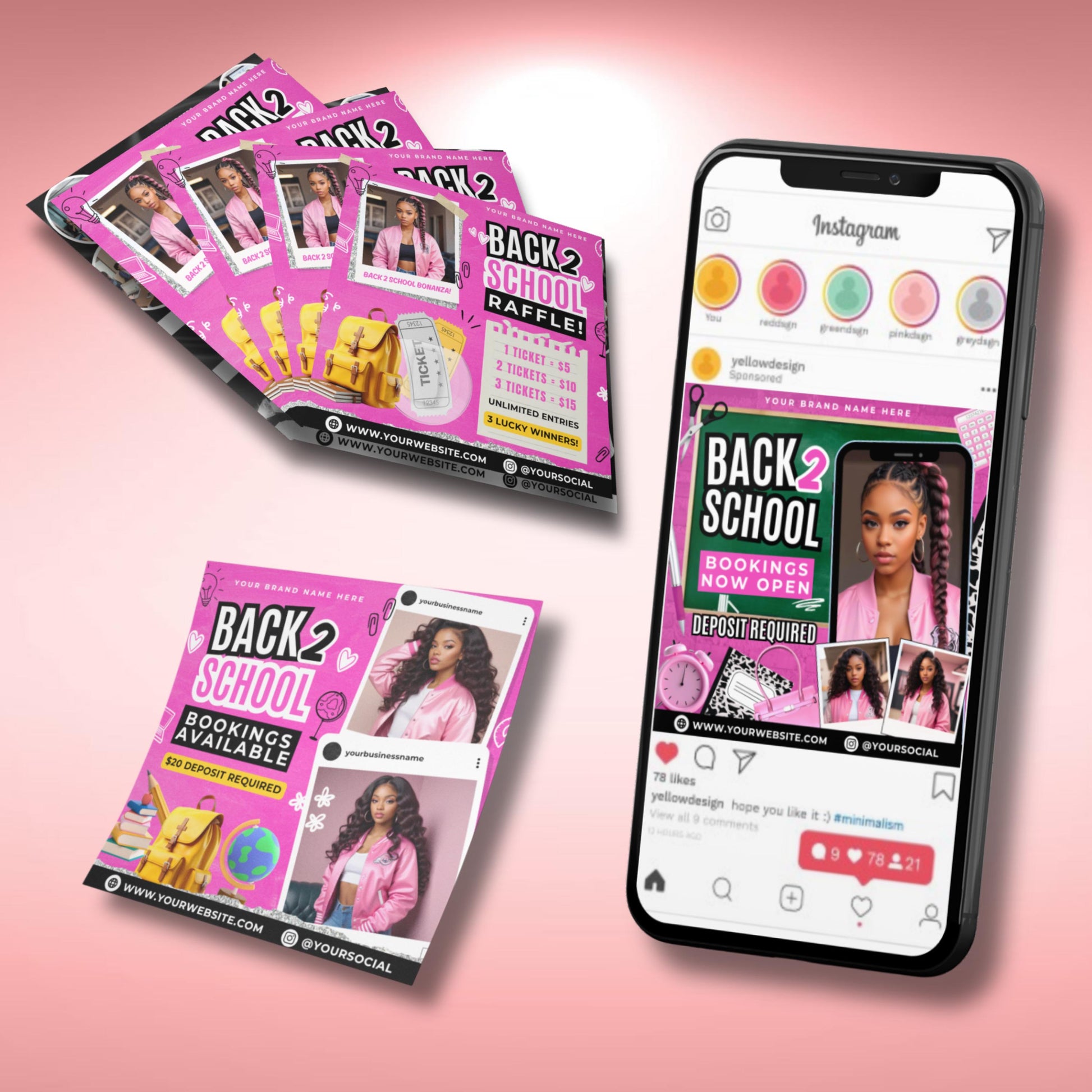 Back to School
Hair Specials
Hair Stylist
Beauty Flyer
Editable Template
Digital Flyer
Canva Template
Bookings Available
Flash Sale
Raffle Flyer
Student Discount
Kids Hair
Braider Marketing
Salon Promotion
Hair Salon Back to School Flash Sale Promotion
Beauty Business Back to School Marketing Kit Editable
Student Haircut & Style Discount Flyer
Kids Back to School Hair Braiding Flyer
Back to School Hair Services