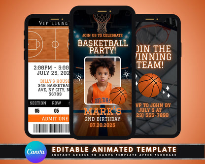Basketball Party
Animated Invite
Digital Invite
Birthday Invitation
Sports Party
Basketball Birthday
VIP Ticket
Editable Template
Kids Birthday
Boy Birthday
Game Day
Electronic Invite
Instant Download
Party Invitation
Orange Black
Hoops Party
Basketball Fan