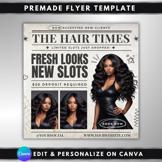 New Clients
Hair Stylist
Booking Flyer
Salon Flyer
Editable Flyer
Canva Template
Digital Download
Fresh Looks
Hair Business
Beauty Flyer
Book Now
Deposit Required
New Slots
Client Slots
New Client Slots Hair Stylist Flyer
New Client Promotion Flyer
New Client Slots
Book Now Hair Appointments Flyer
New Client Discount