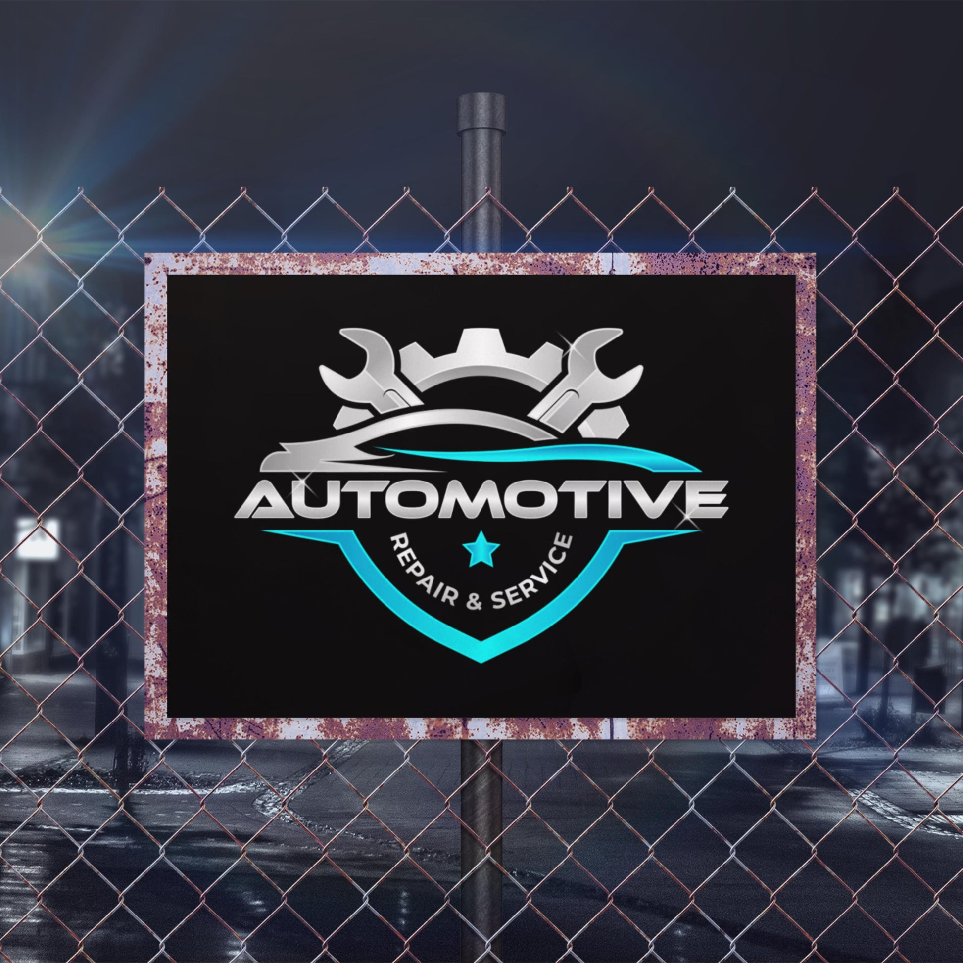 Automotive Logo, DIY Logo Design Template, Blue Car Repair & Service Logo, Auto Shop Repair Mechanic Logo, Premade Vehicle Repair Business
