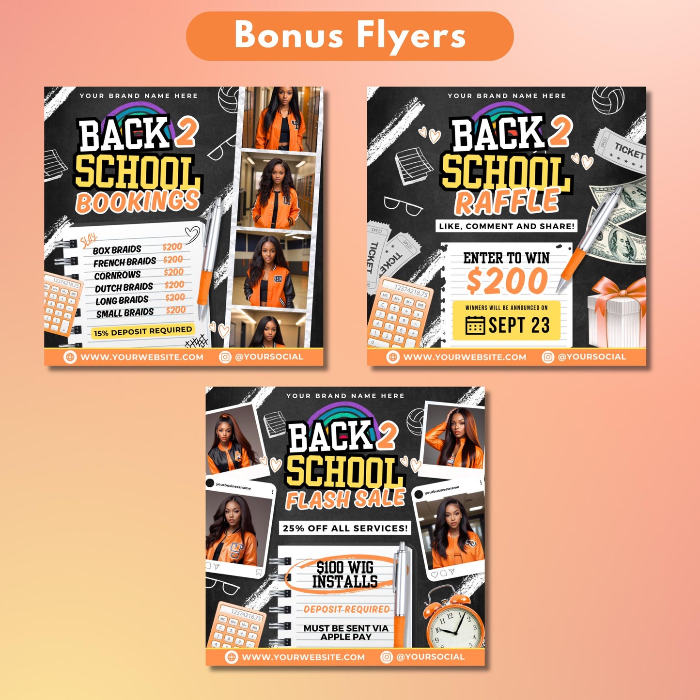 back to school flyer  
back to school hair flyer  
back 2 school flyer  
booking flyer  
diy canva template  
hair stylist flyer  
editable braid flyer  
salon booking flyer  
beauty flyer template  
flash sale flyer  
raffle flyer template  
hair promo flyer  
canva flyer for braiders