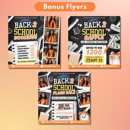 back to school flyer  
back to school hair flyer  
back 2 school flyer  
booking flyer  
diy canva template  
hair stylist flyer  
editable braid flyer  
salon booking flyer  
beauty flyer template  
flash sale flyer  
raffle flyer template  
hair promo flyer  
canva flyer for braiders