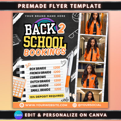 back to school flyer  
back to school hair flyer  
back 2 school flyer  
booking flyer  
diy canva template  
hair stylist flyer  
editable braid flyer  
salon booking flyer  
beauty flyer template  
flash sale flyer  
raffle flyer template  
hair promo flyer  
canva flyer for braiders