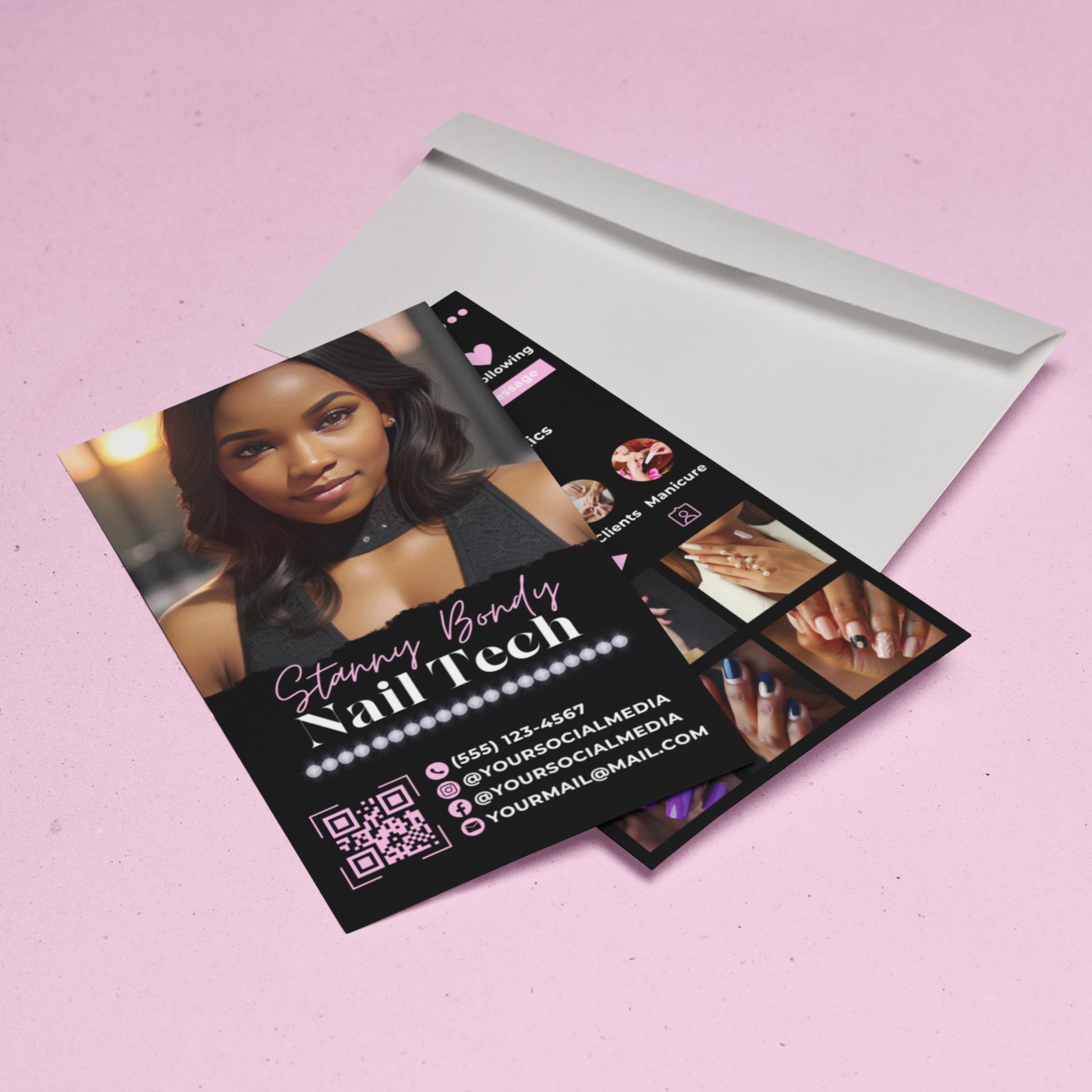 Nail Tech Card
Business Card
Instagram Card
Canva Template
Digital Download
QR Code Card
DIY Business Card
Vertical Card
Beauty Business
Salon Card
Editable Card
Custom Card
Social Media Card