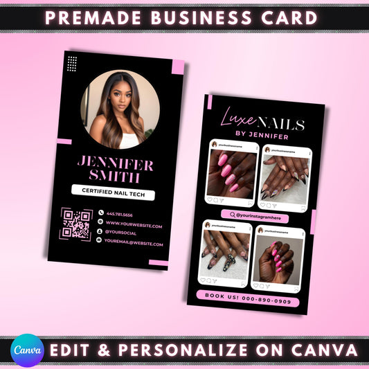 Nail Tech Card
Business Card
Instagram Card
Canva Template
Digital Download
QR Code Card
DIY Business Card
Lash Tech Card
Vertical Card
Beauty Business
Salon Business
Editable Card
Custom Card