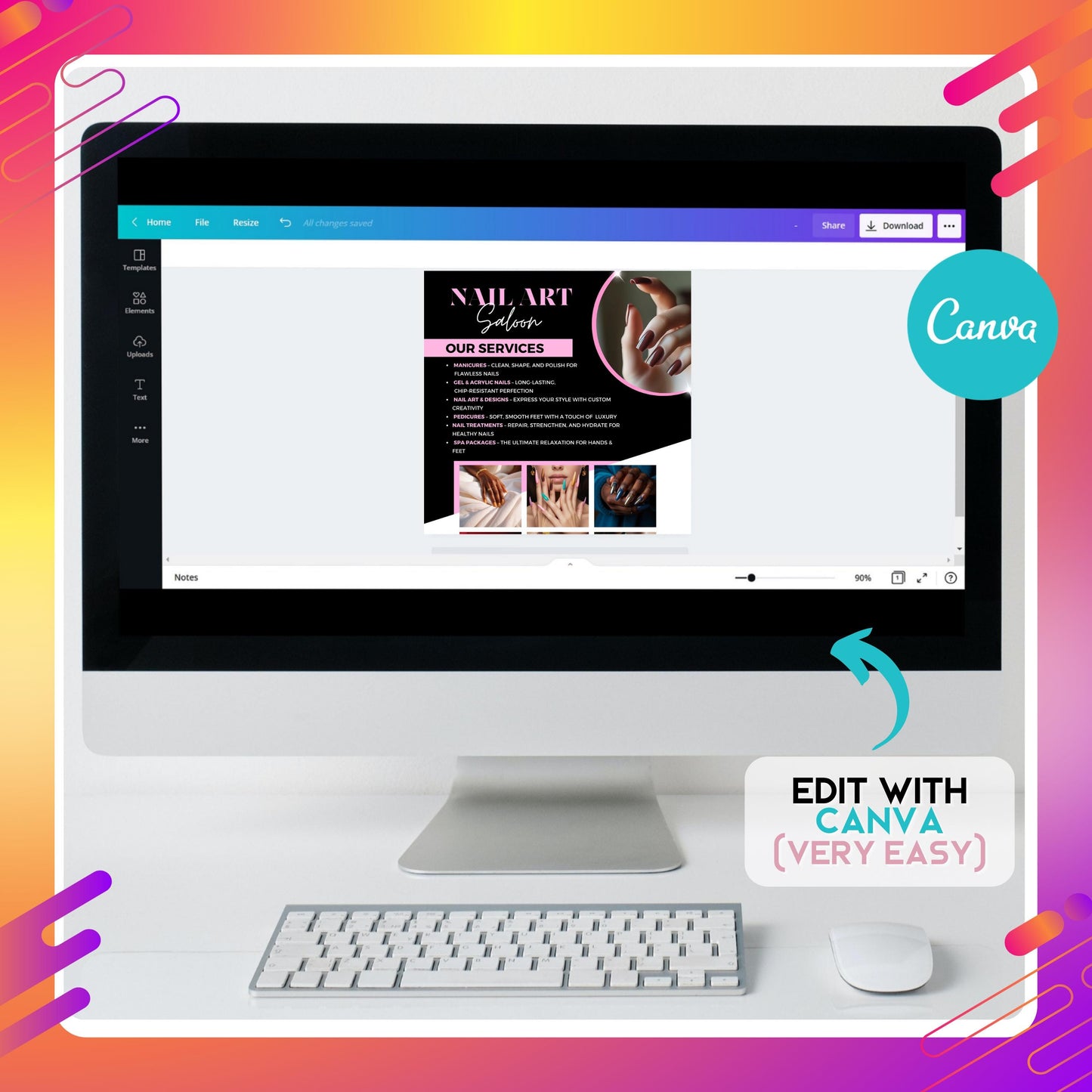 nail menu
price list
nail salon
canva template
services flyer
editable flyer
beauty salon
price sheet
nail art menu
salon services
digital flyer
diy flyer
nail business