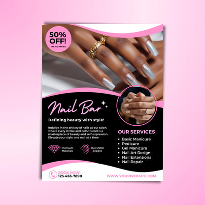 Nail Menu
Price List
Nail Salon
Canva Template
Services Flyer
Editable Flyer
Beauty Salon
Price Sheet
Nail Art Menu
Salon Services
Digital Flyer
DIY Flyer
Nail Business