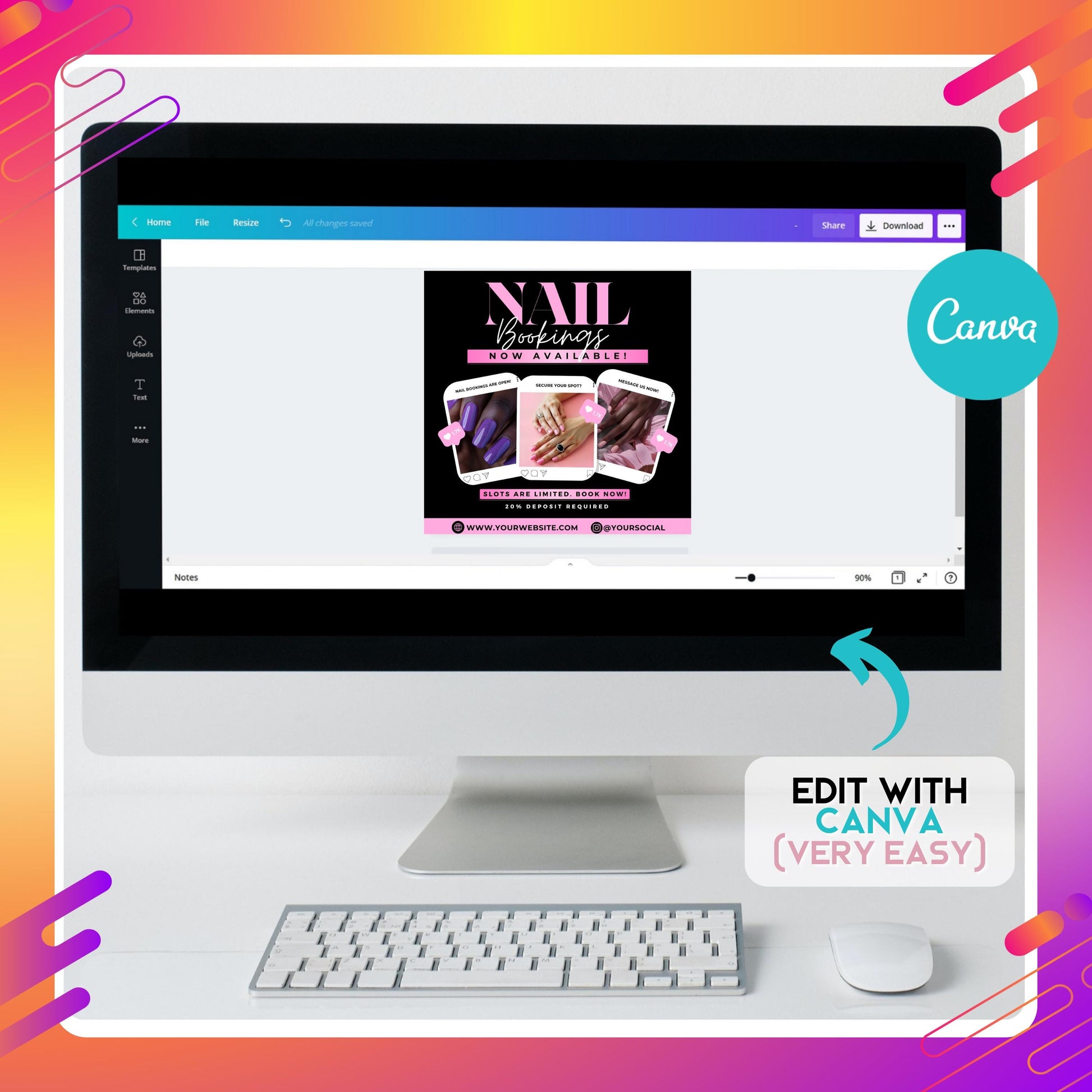 Nail Booking Flyer
Nail Tech Flyer
Editable Nail Flyer
Nail Appointment Flyer
Nail Salon Promo
Canva Instagram Flyer
nail booking flyer
canva nail flyer
nail salon flyer
nail flyer template
instagram flyer template
beauty salon flyer
booking flyer
nail appointment flyer
social media flyer
flyer for nail tech