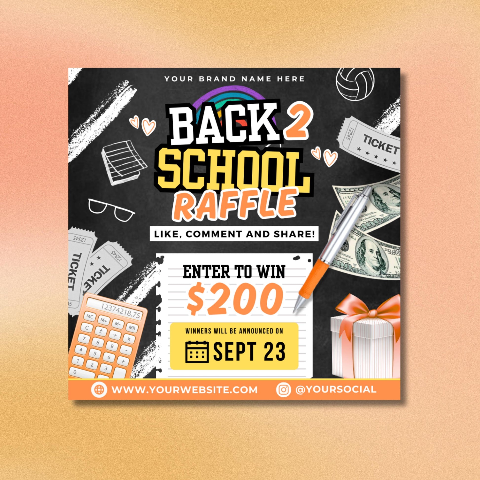 4X Back to School Beauty Flyer, DIY Flyer Template Design, School Hair Specials Flyer, Back 2 School Bookings, Premade Sale Raffle Giveaway