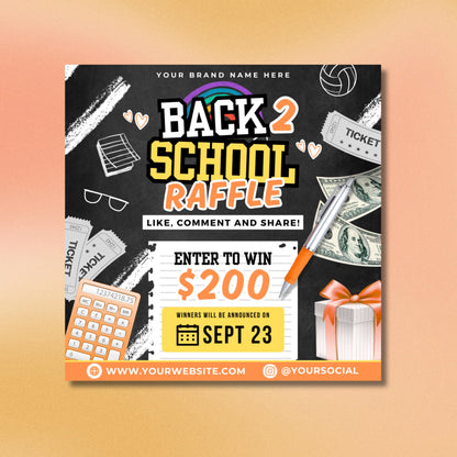 4X Back to School Beauty Flyer, DIY Flyer Template Design, School Hair Specials Flyer, Back 2 School Bookings, Premade Sale Raffle Giveaway