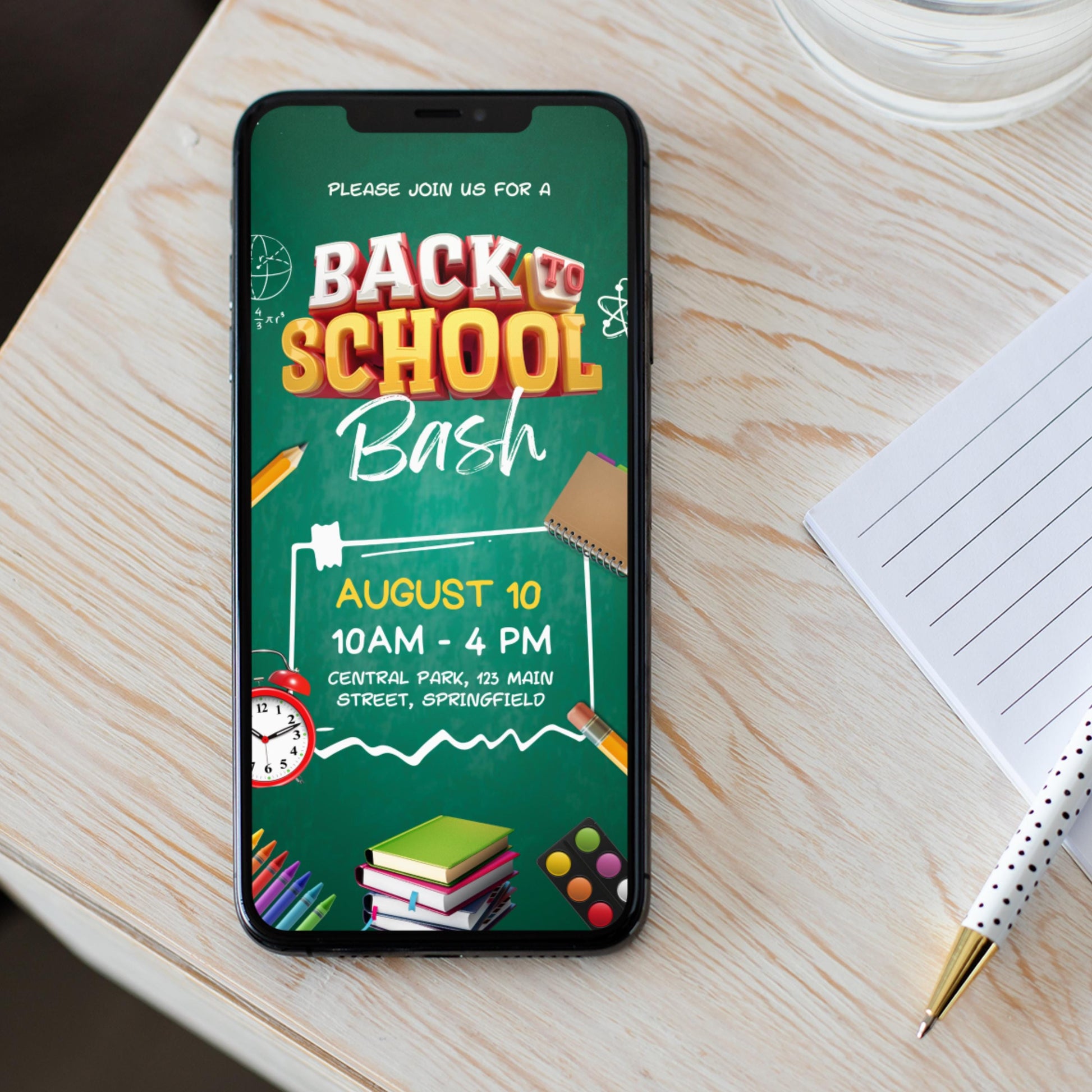 Back to School
Animated Invite
School Bash
Video Invitation
Digital Invite
Editable Template
School Event
Community Party
Instant Download
Chalkboard Theme
Kids Party
Fundraiser Invite
Thank You Note
Animated Back to School Bash Video Invitation Template
Digital School Event Animated Party Invite Editable
Customizable Back 2 School Fun Day Video Invitation
Back to School Bash with Games Prizes Bounce House Invite
