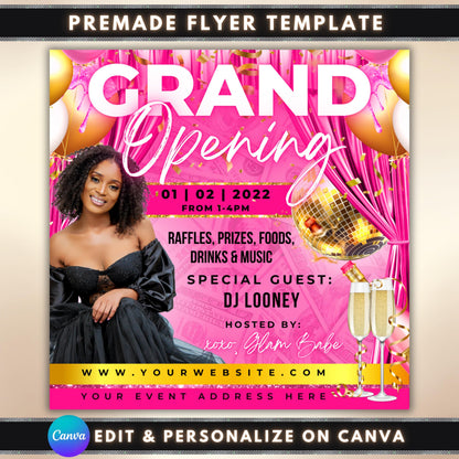 Grand Opening
Raffle
Games
Prizes
Promotions
Customizable invitation or flyer
grand opening flyer  
raffle event flyer  
editable canva flyer  
business launch invite  
small business flyer  
grand reopening template  
opening day flyer  
canva event poster  
store opening flyer  
prizes and games flyer  
grand opening invitation  
editable event flyer  
launch party flyer