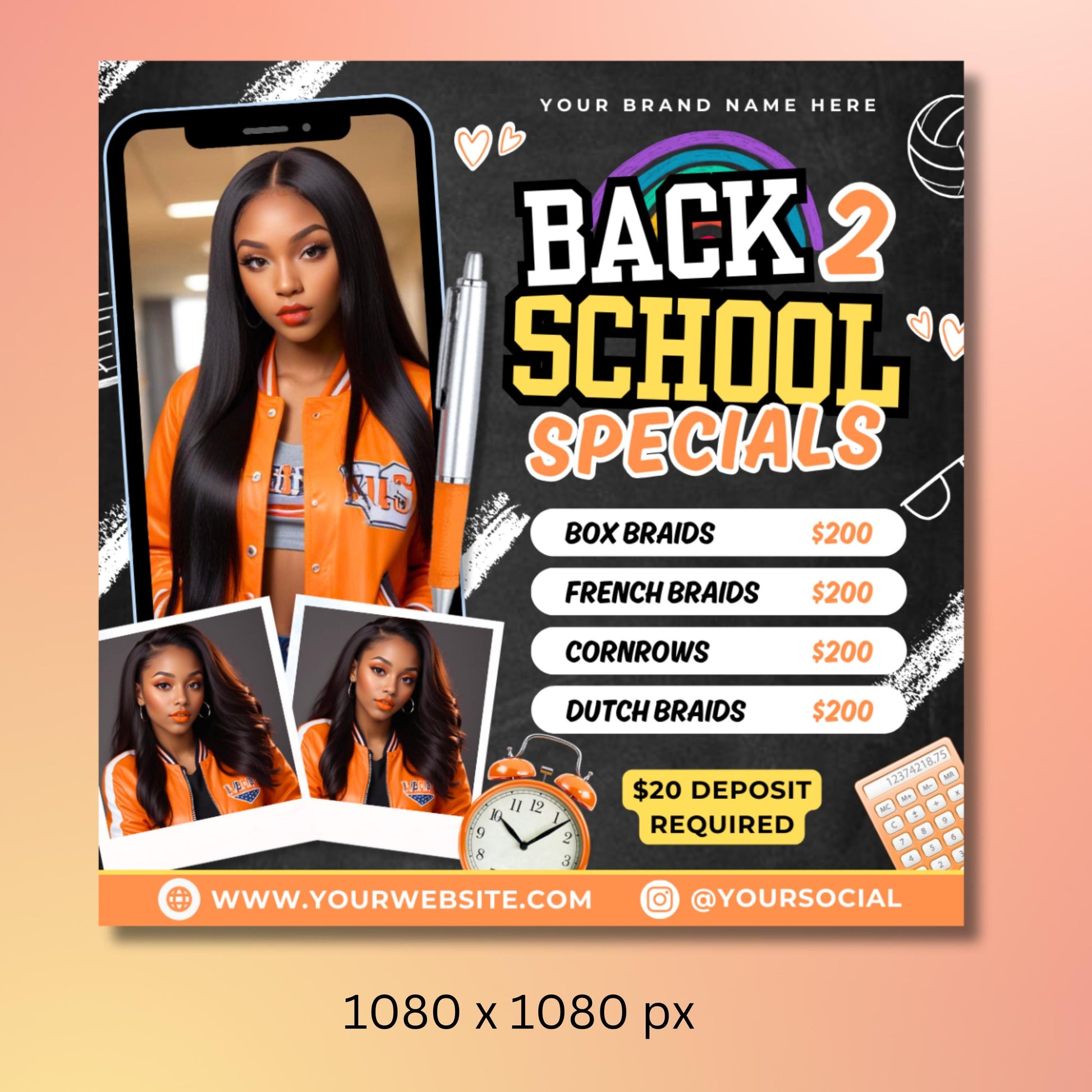 back to school flyer  
back to school hair flyer  
back 2 school flyer  
booking flyer  
diy canva template  
hair stylist flyer  
editable braid flyer  
salon booking flyer  
beauty flyer template  
flash sale flyer  
raffle flyer template  
hair promo flyer  
canva flyer for braiders