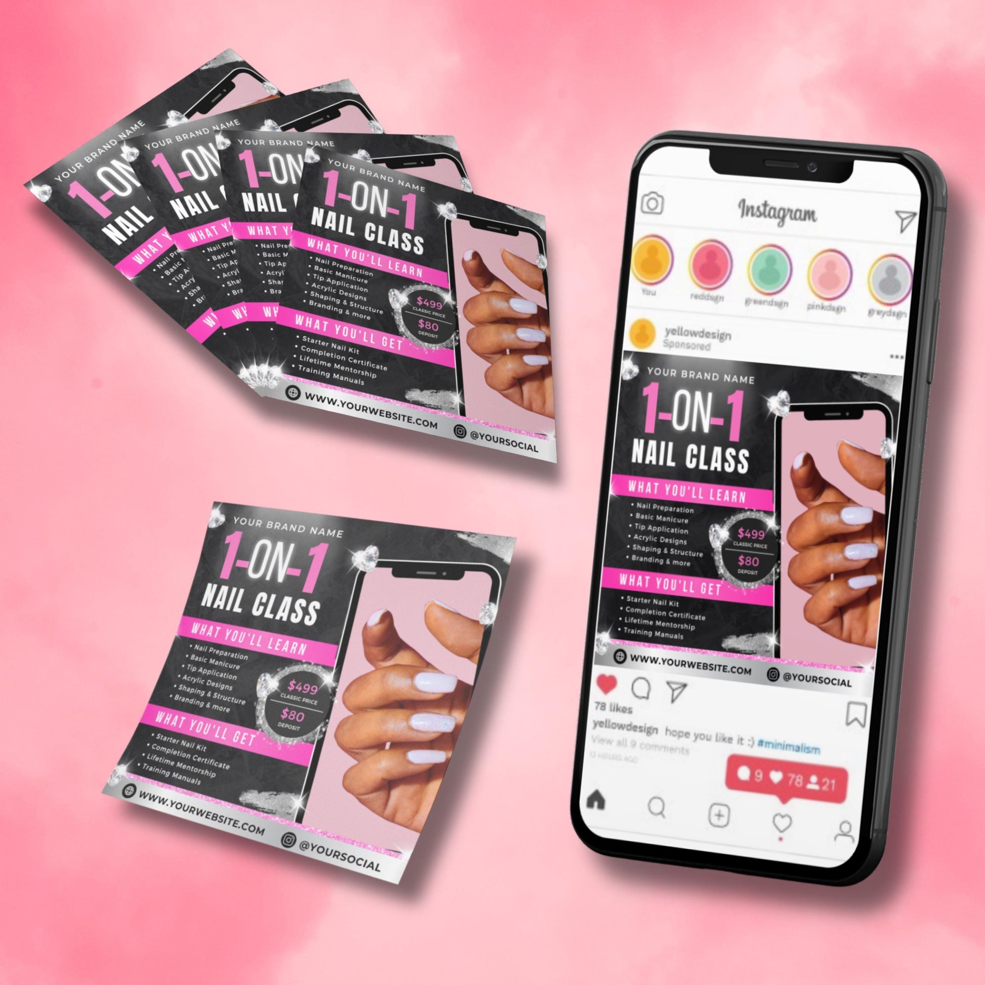 nail class flyer  
nail training template  
nail tech flyer  
editable nail flyer  
acrylic nail training flyer  
nail course marketing  
pink black flyer template  
canva nail class flyer  
nail school flyer  
manicure training flyer  
nail education flyer  
nail business marketing  
printable nail tech flyer