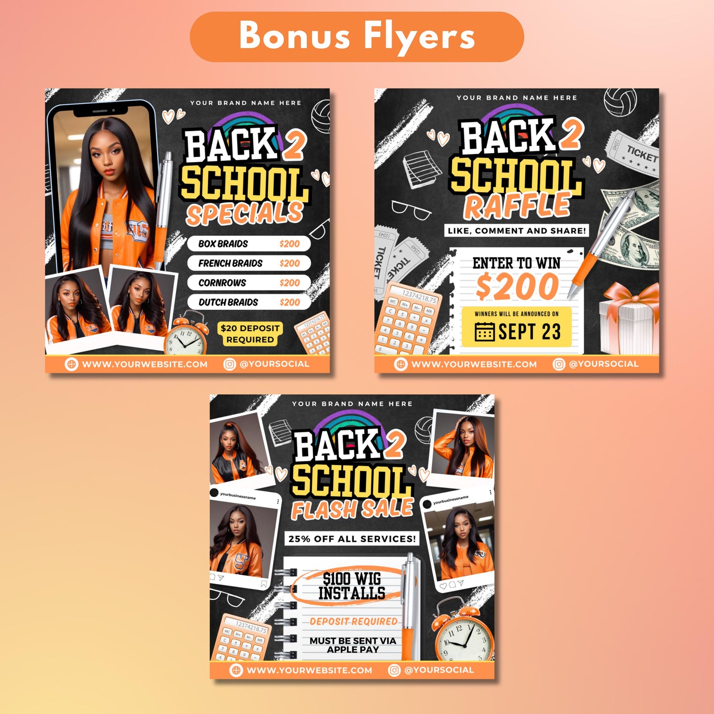 back to school flyer  
back to school hair flyer  
back 2 school flyer  
booking flyer  
diy canva template  
hair stylist flyer  
editable braid flyer  
salon booking flyer  
beauty flyer template  
flash sale flyer  
raffle flyer template  
hair promo flyer  
canva flyer for braiders