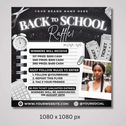 back to school flyer  
back 2 school flyer  
raffle flyer template  
canva raffle flyer  
giveaway flyer  
editable canva flyer  
beauty salon flyer  
hair business flyer  
canva hair flyer  
back to school raffle  
school giveaway flyer  
hair stylist flyer  
promotion flyer template