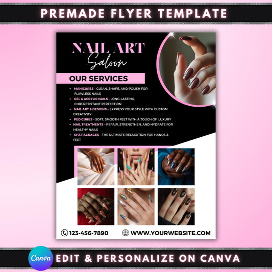 Nail Menu
Price List
Nail Salon
Canva Template
Services Flyer
Editable Flyer
Beauty Salon
Price Sheet
Nail Art Menu
Salon Services
Digital Flyer
DIY Flyer
Nail Business