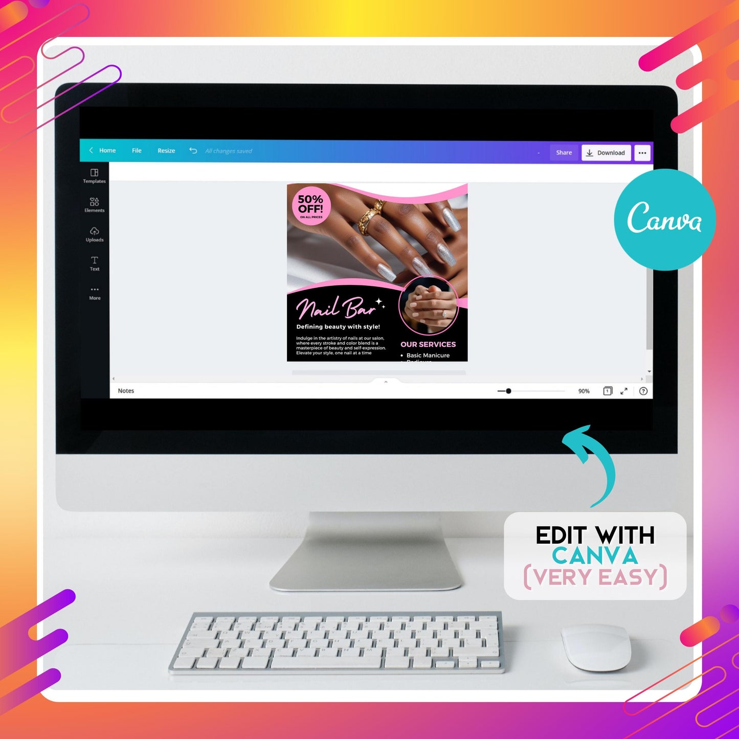 nail menu
price list
nail salon
canva template
services flyer
editable flyer
beauty salon
price sheet
nail art menu
salon services
digital flyer
diy flyer
nail business