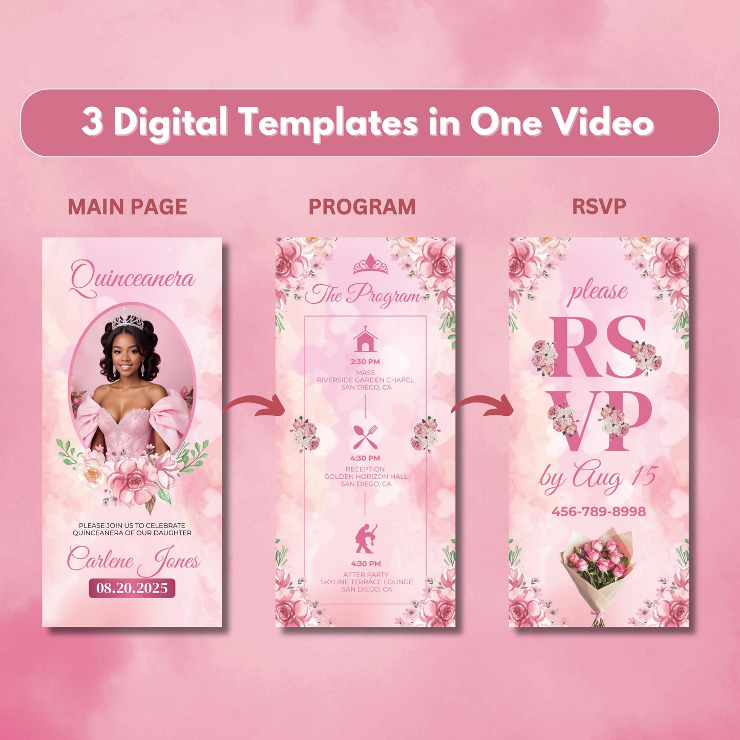 quinceañera invitation
animated invite
sweet 15 invite
xv birthday invitation
digital quinceañera
floral quinceañera
editable invite template
quinceañera evite
animated quinceañera
quinceañera video invite
instant download invite
sweet fifteen invitation
xv party invitation