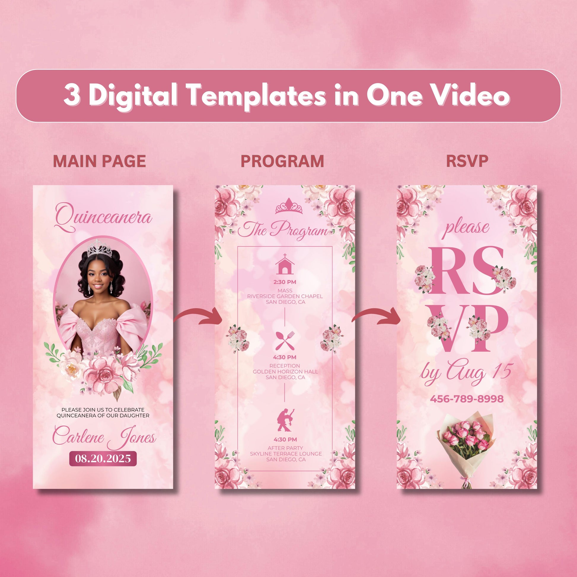 quinceañera invitation
animated invite
sweet 15 invite
XV birthday invitation
digital quinceañera
floral quinceañera
editable invite template
quinceañera evite
animated quinceañera
quinceañera video invite
instant download invite
sweet fifteen invitation
XV party invitation