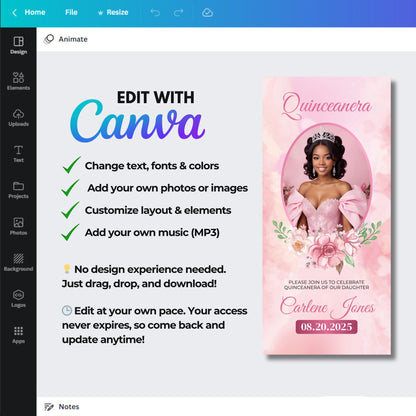 quinceañera invitation
animated invite
sweet 15 invite
XV birthday invitation
digital quinceañera
floral quinceañera
editable invite template
quinceañera evite
animated quinceañera
quinceañera video invite
instant download invite
sweet fifteen invitation
XV party invitation
