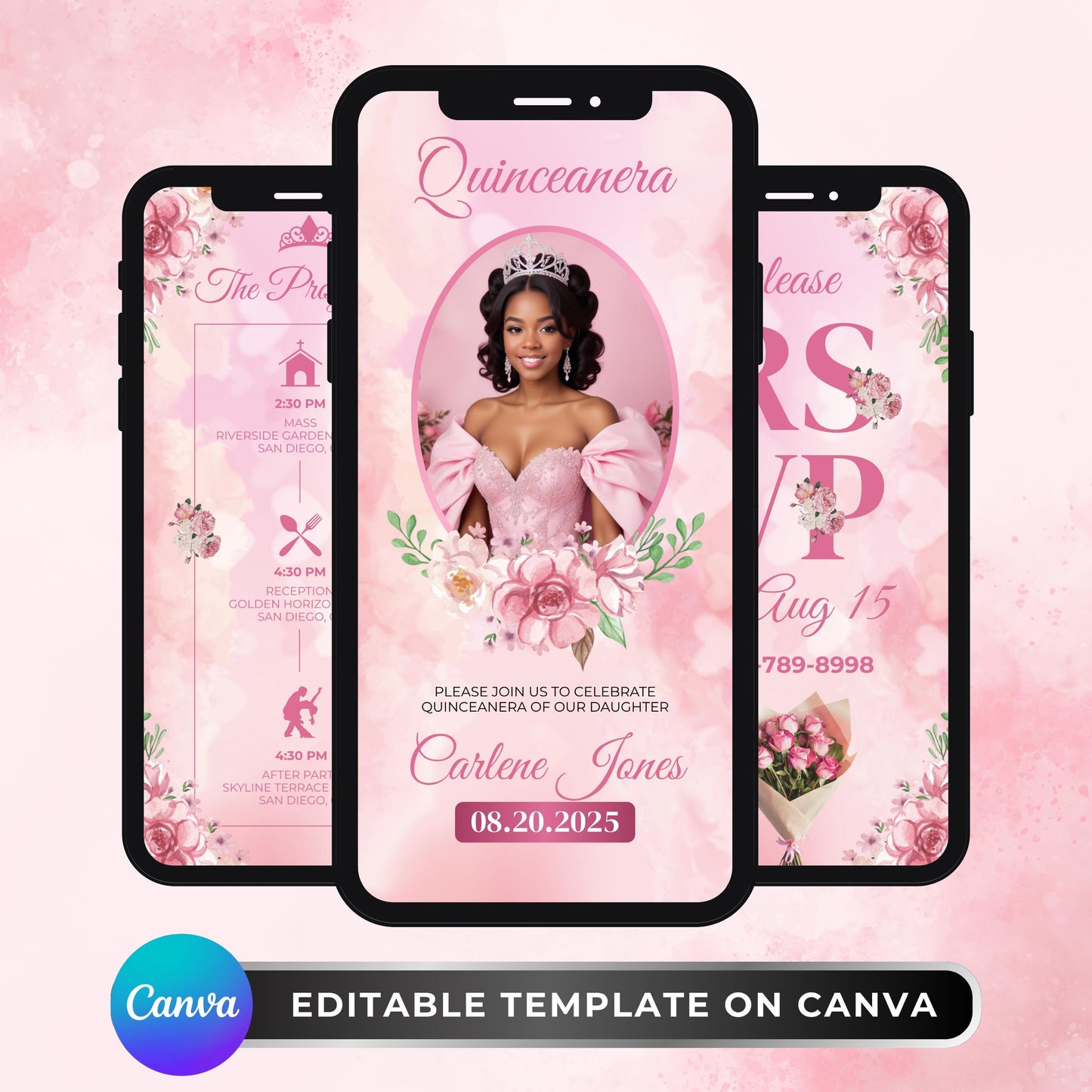 quinceañera invitation
animated invite
sweet 15 invite
xv birthday invitation
digital quinceañera
floral quinceañera
editable invite template
quinceañera evite
animated quinceañera
quinceañera video invite
instant download invite
sweet fifteen invitation
xv party invitation