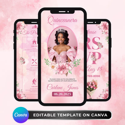 quinceañera invitation
animated invite
sweet 15 invite
XV birthday invitation
digital quinceañera
floral quinceañera
editable invite template
quinceañera evite
animated quinceañera
quinceañera video invite
instant download invite
sweet fifteen invitation
XV party invitation