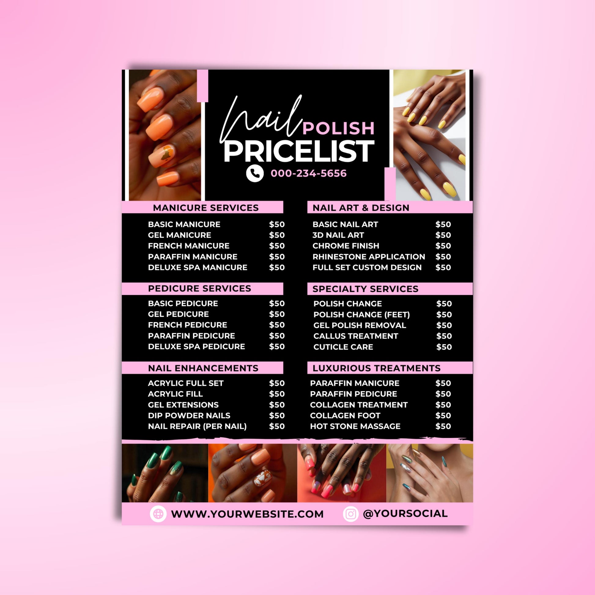 nail price list flyer
nail tech pricelist
editable nail flyer
canva price list
nail salon flyer
nail business flyer
nail services menu
price list template
salon service list
nail tech template
canva salon flyer
beauty salon price list
nail salon menu flyer