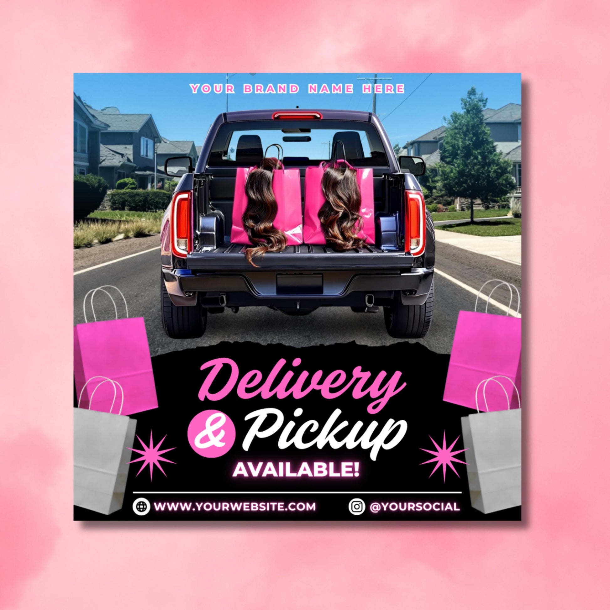 delivery flyer  
pickup flyer  
editable flyer  
canva flyer  
hair flyer  
beauty flyer  
wig flyer  
hair business  
flyer template  
canva template  
beauty business flyer  
shipping flyer  
delivery template