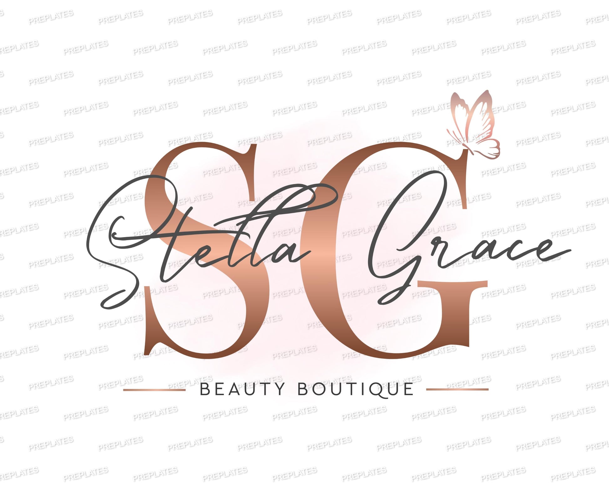 Beauty Logo Set Template, 3x Premium Salon Boutique Logo, Feminine Branding Kit, Modern Butterfly Logo Design, Editable Hair Lash Spa Logo