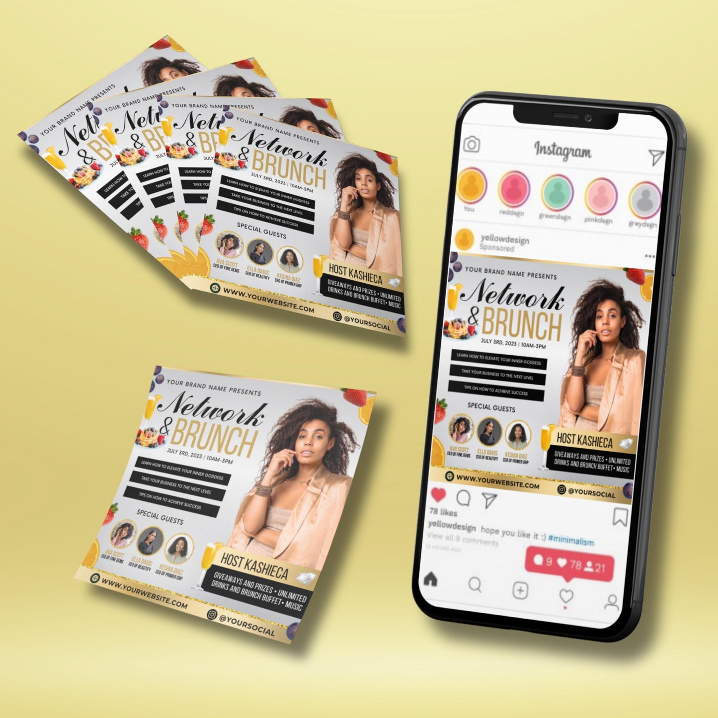 networking flyer template  
brunch event flyer  
editable canva flyer  
business mixer invitation  
women empowerment flyer  
boss babe brunch flyer  
entrepreneur event flyer  
ladies brunch flyer  
event flyer template  
canva editable invitation  
black woman flyer  
small business event  
motivational brunch flyer