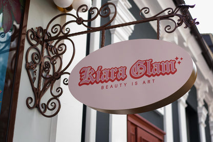 Editable Retro Beauty Logo Set with bold red vintage typography, includes 3x variations for salon, lash, nail, or glam branding.